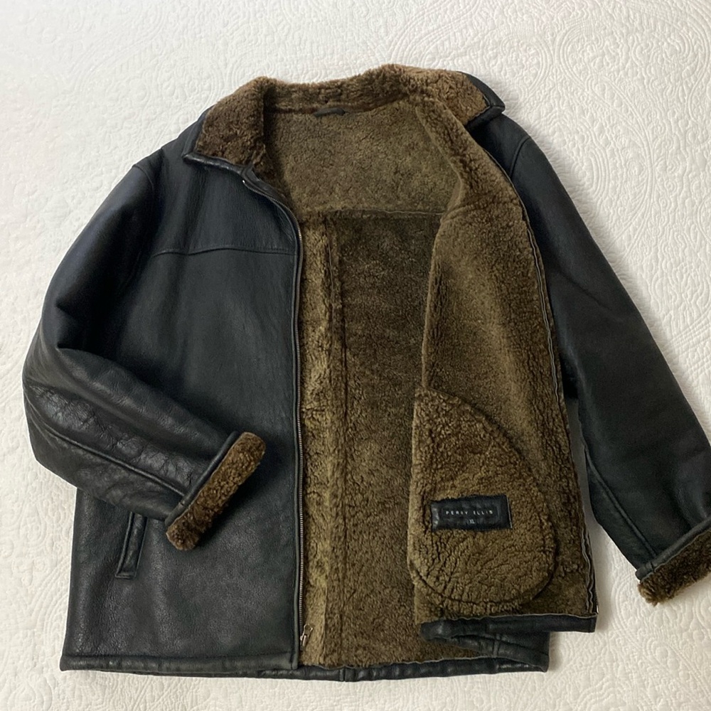 Real Shearling Vintage Aviator Jacket XL